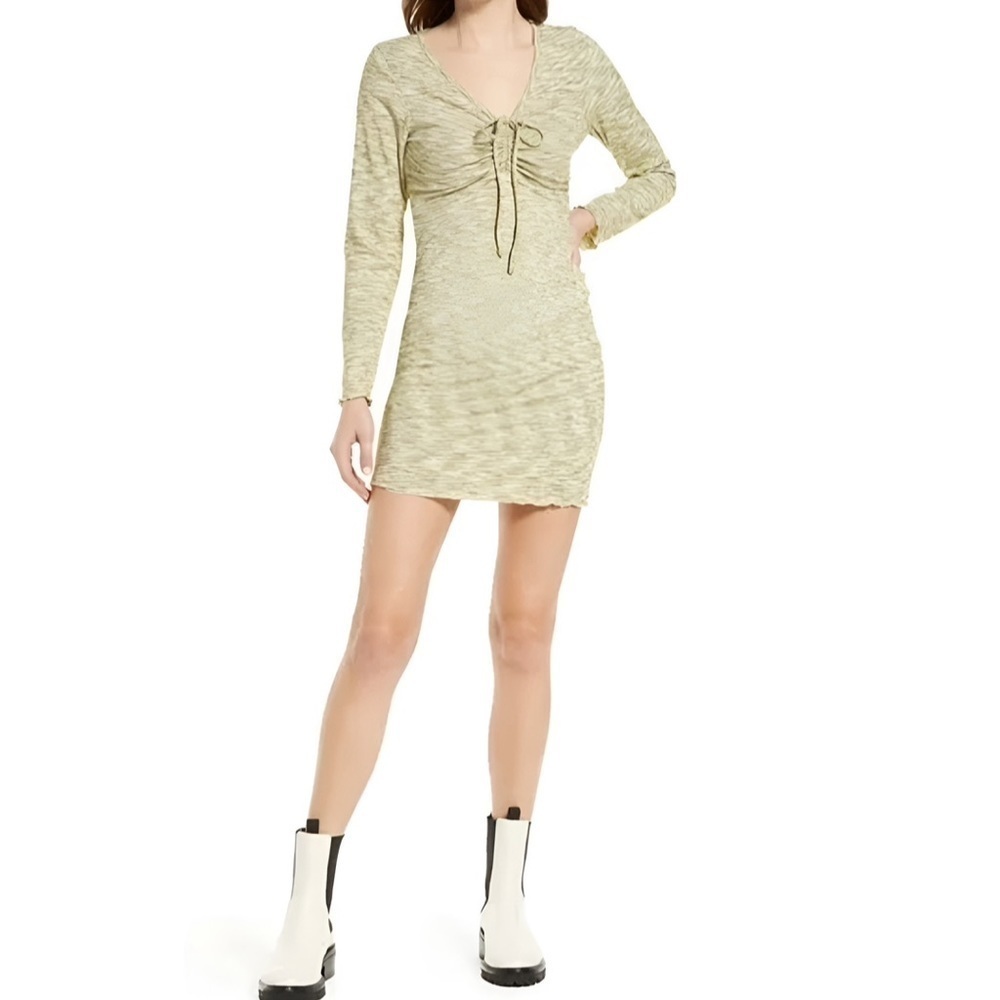 NWT Lisa Says Gah Lotta Long Sleeve Spacedye Mini Dress